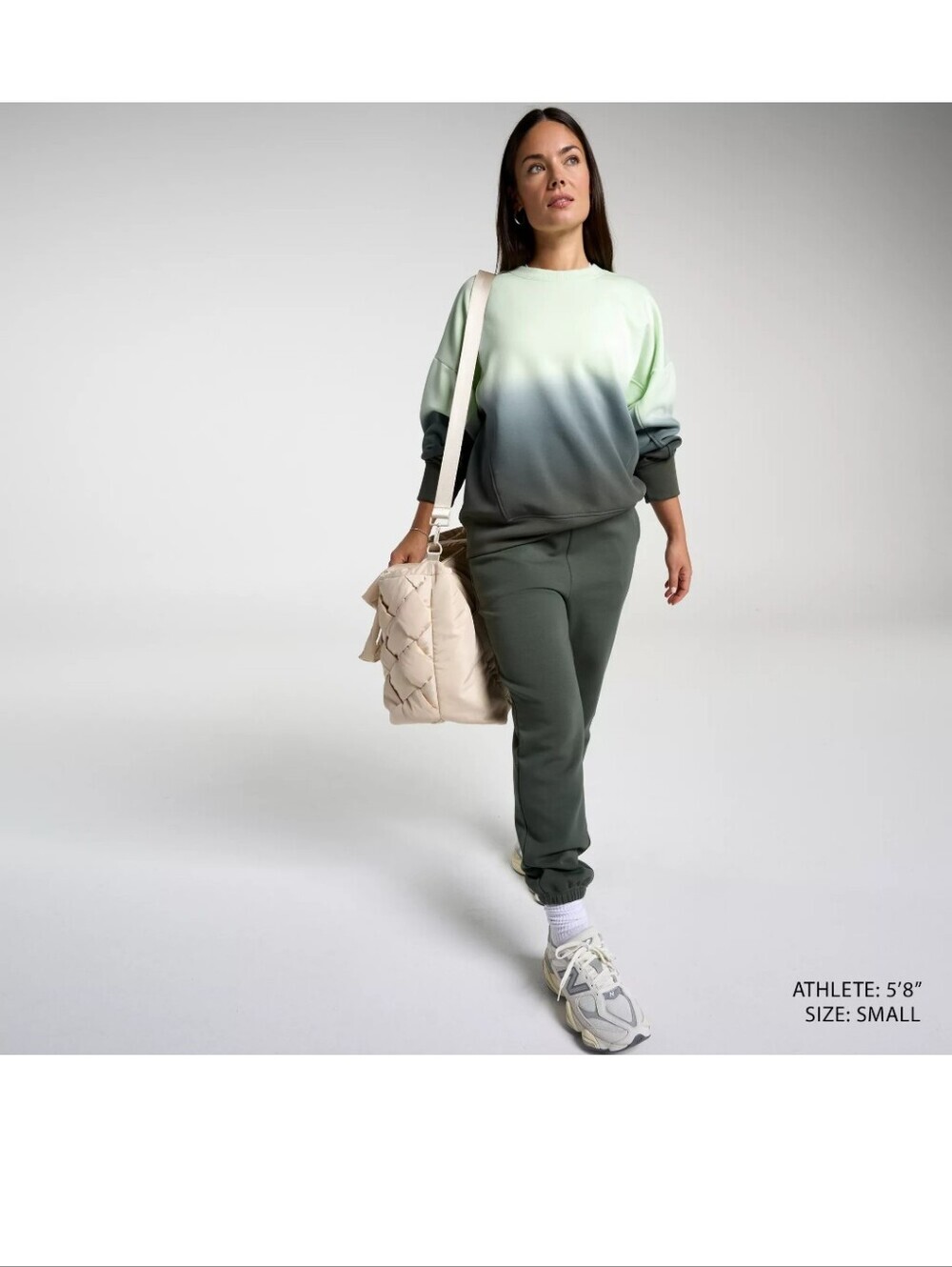 Women's CALIA Green Soft Scuba Fleece High-Rise Joggers XS NWT - Picture 2 of 8